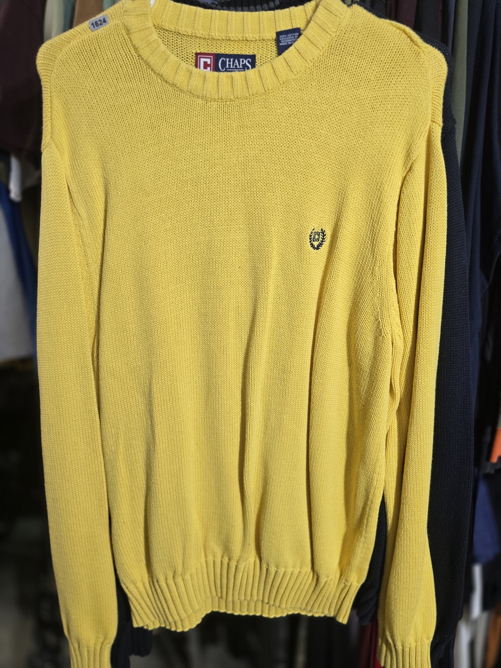 Chaps Yellow Crewneck Sweater